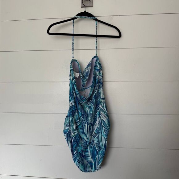 La Blanca Women’s 14 Blue Patterned Swim One Piece - Picture 3 of 4